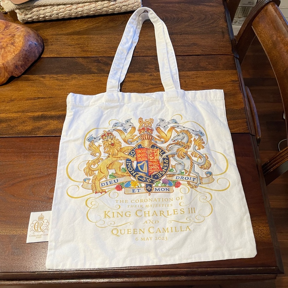 Official Coronation Tote Bag King Charles and Queen Camilla 2023